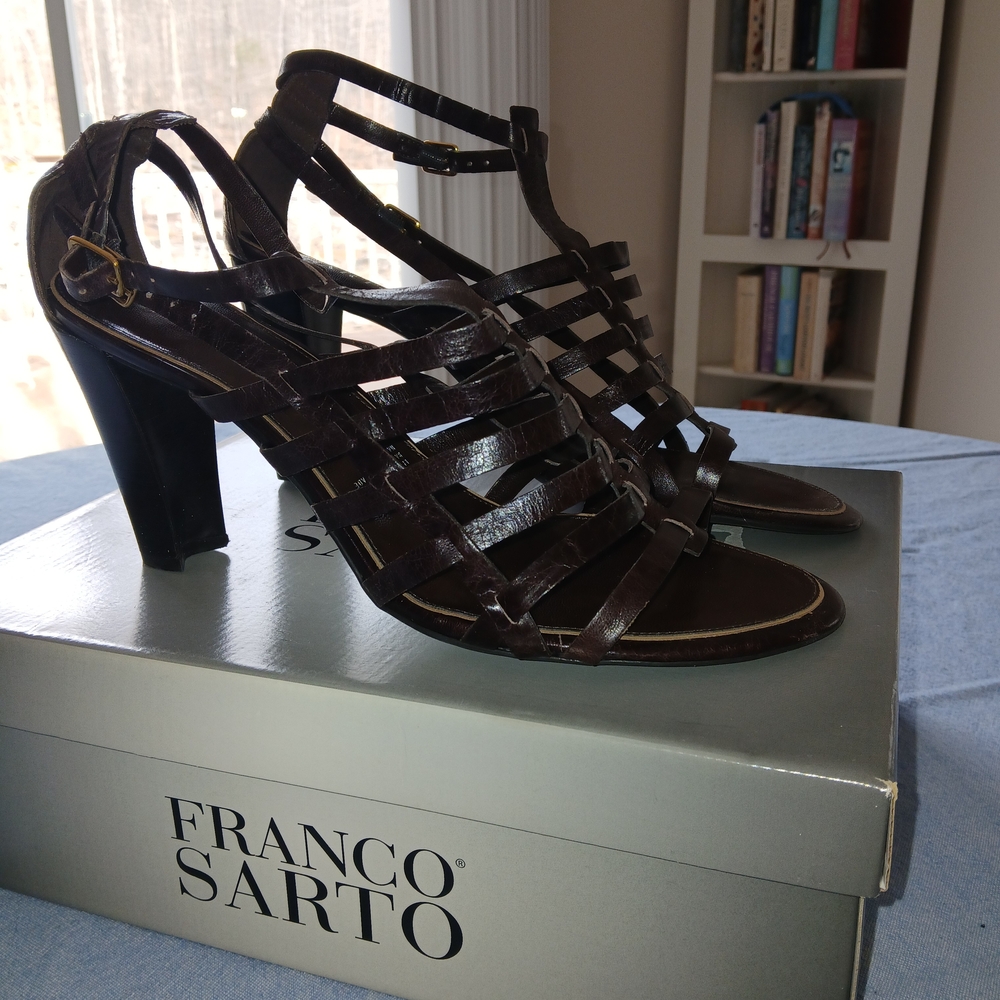 Franco Sarto Women's Brown Strappy Heels